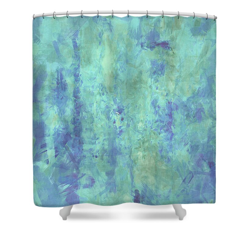 Modern Shower Curtain featuring the mixed media Modern Contemporary 22 by Ken Figurski