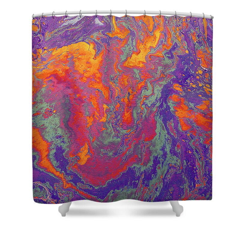 Modern Shower Curtain featuring the painting Modern Contemporary 30 by Ken Figurski