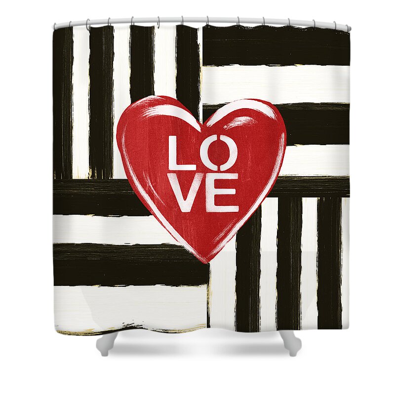 Love Shower Curtain featuring the painting Modern Love- Art by Linda Woods by Linda Woods