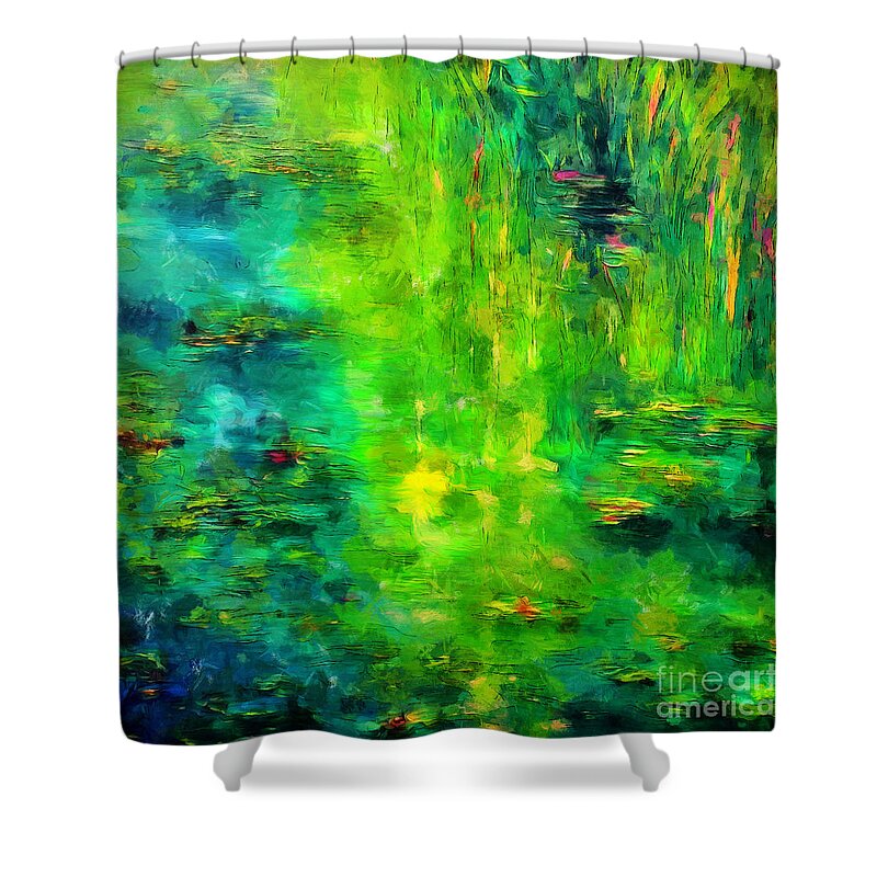 Monet Shower Curtain featuring the photograph Mollie's Magic Pond by Claire Bull