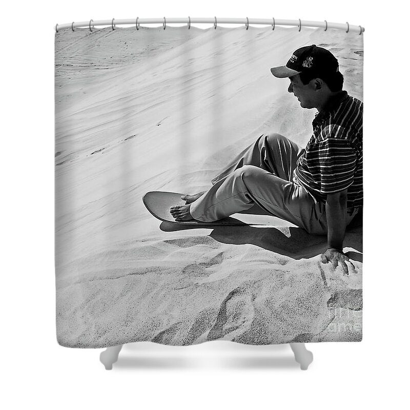 Digital Black And White Photo Shower Curtain featuring the photograph Moment of Truth BW by Tim Richards