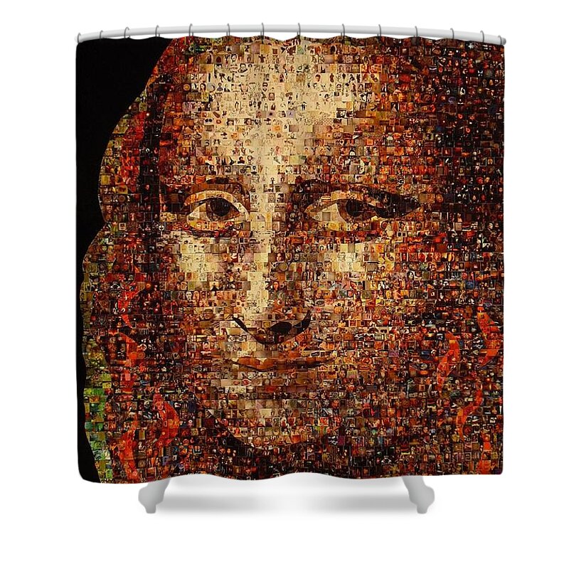 Mosaic Shower Curtain featuring the photograph Mona Lisa by Doug Powell