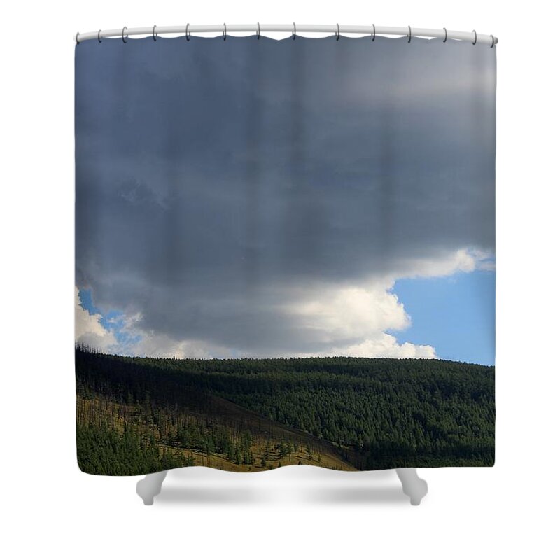 Ulaanbaatar Shower Curtain featuring the photograph Mongolian Sky by Diane Height