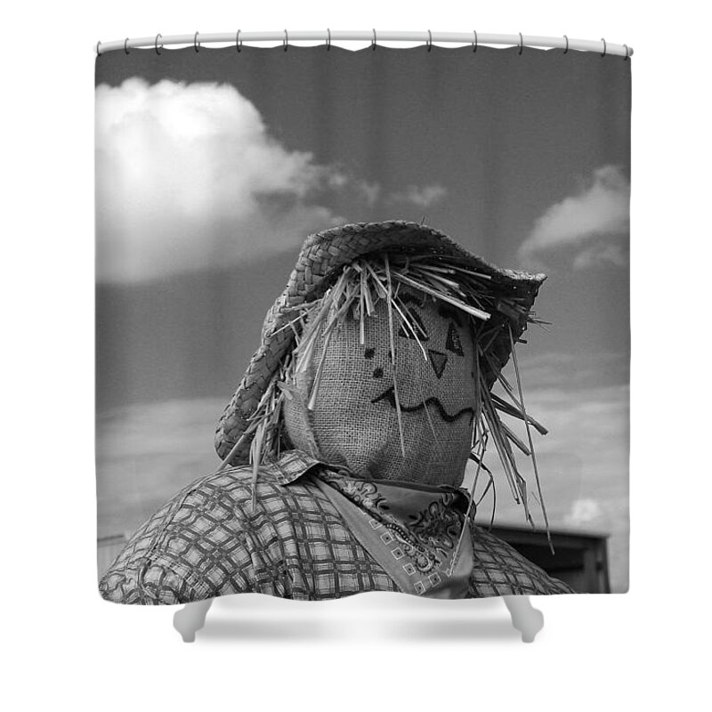 Photo For Sale Shower Curtain featuring the photograph Monochrome Scarecrow by Robert Wilder Jr