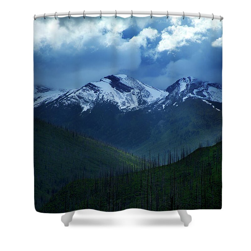 Mountains Shower Curtain featuring the photograph Montana Mountain Vista #2 by David Chasey