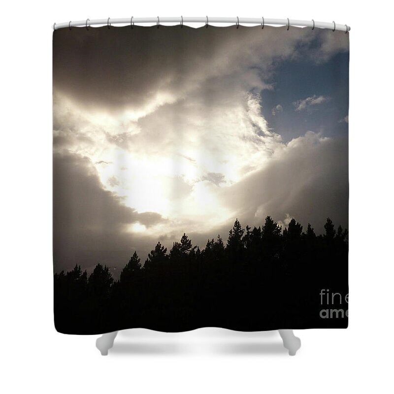 Montana Shower Curtain featuring the photograph Montana skyscape 2 by Paula Joy Welter