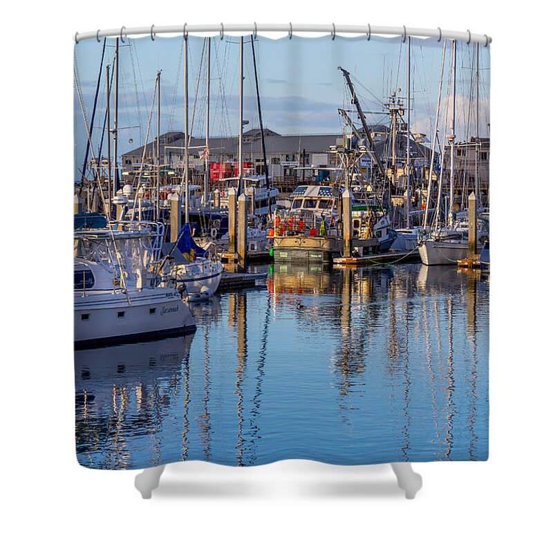 Monterey Shower Curtain featuring the photograph Monterey Marina Afternoon by Derek Dean
