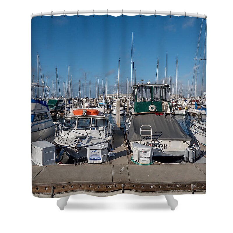 Monterey Marina Shower Curtain featuring the photograph Monterey Marina by Derek Dean