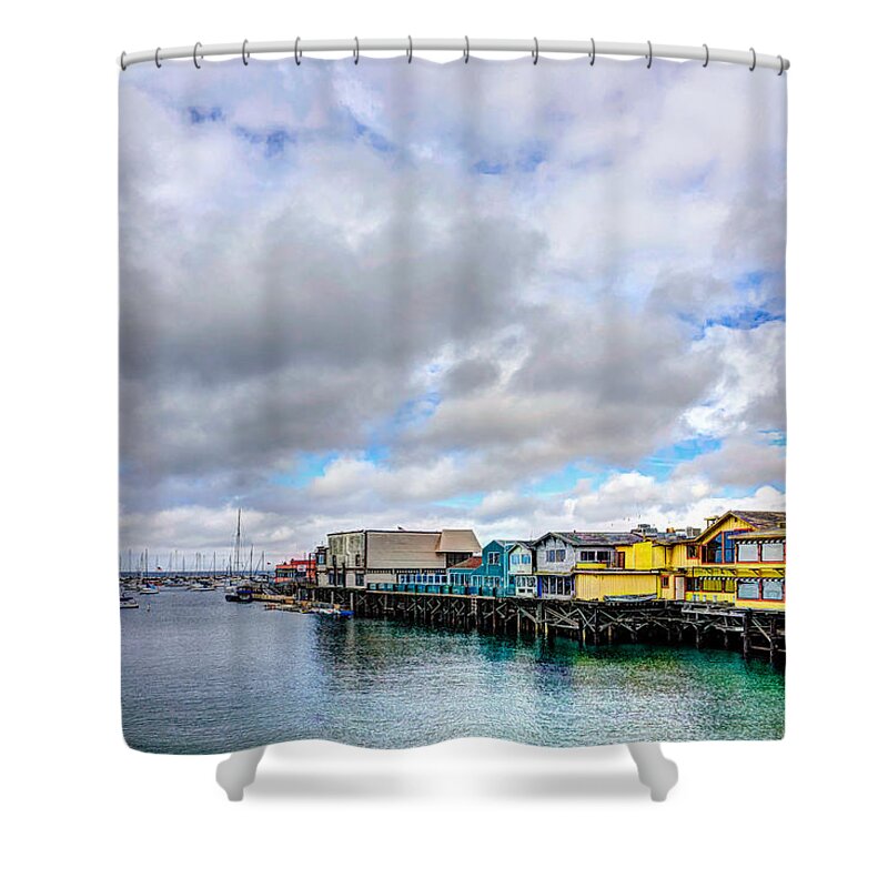 Monterey Shower Curtain featuring the photograph Monterey Wharf by Derek Dean