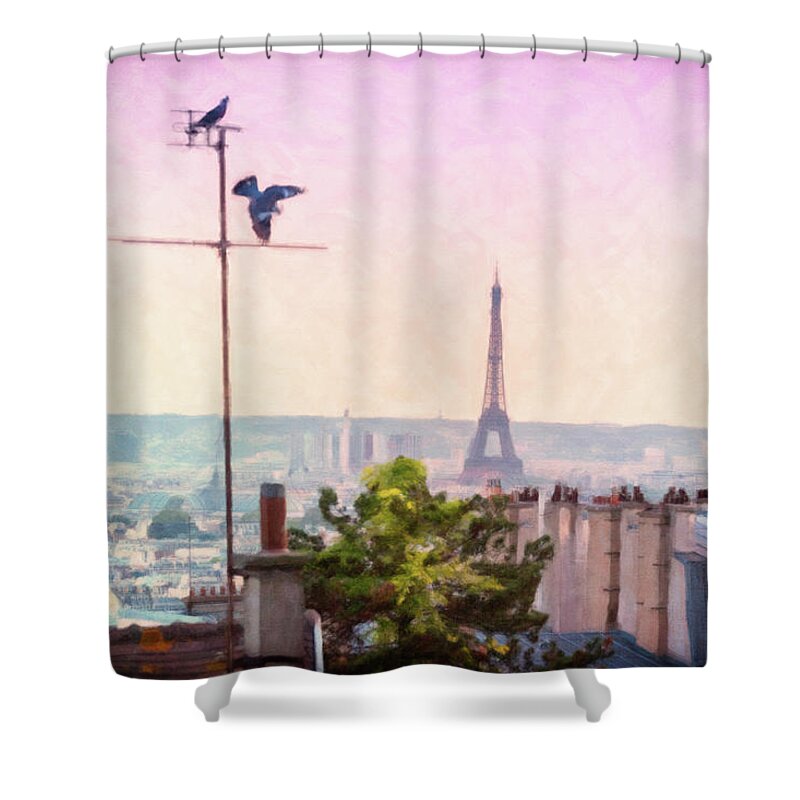Montmartre Shower Curtain featuring the photograph Montmartre Views by Melanie Alexandra Price