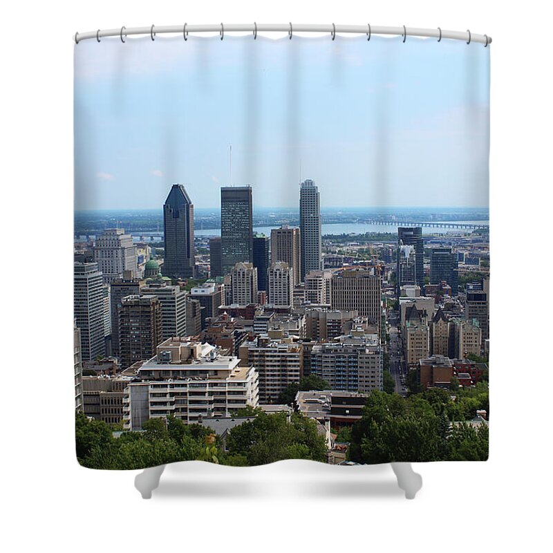 Montreal Shower Curtain featuring the photograph Montreal Cityscape by Samantha Delory