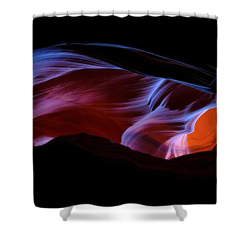Monument Light Shower Curtain featuring the photograph Monument Light by Chad Dutson