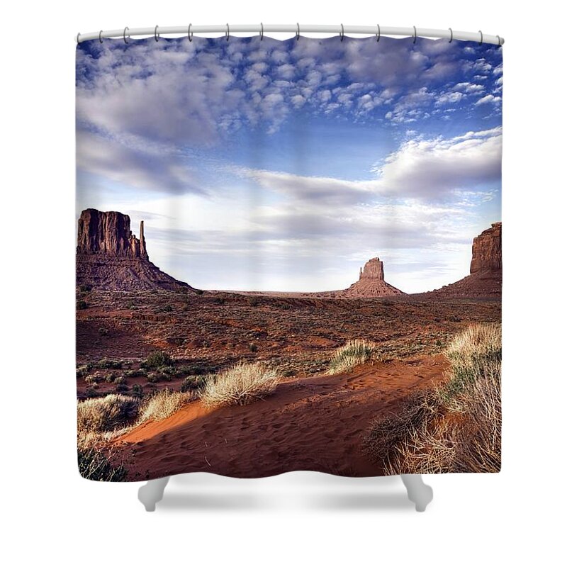 Monument Valley Shower Curtain featuring the photograph Monument Valley by Michael Damiani
