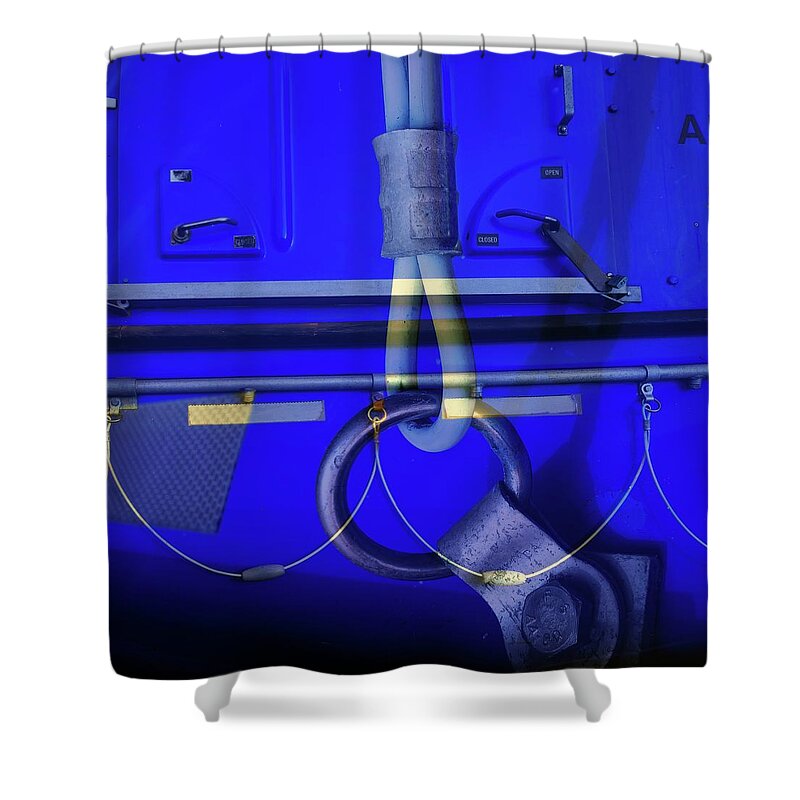 Blue Shower Curtain featuring the photograph Mood Blue by Wayne Sherriff