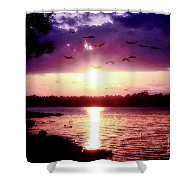 Ottawa Shower Curtain featuring the photograph Mood Indigo by Heather King