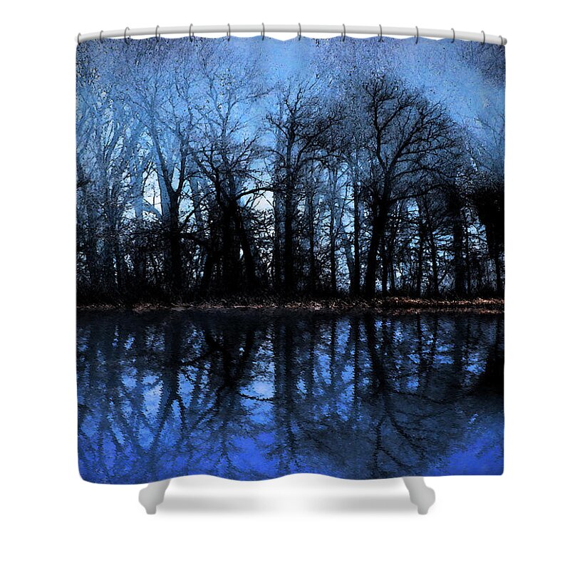 Cedric Hampton Shower Curtain featuring the photograph Moody Blue Daybreak by Cedric Hampton