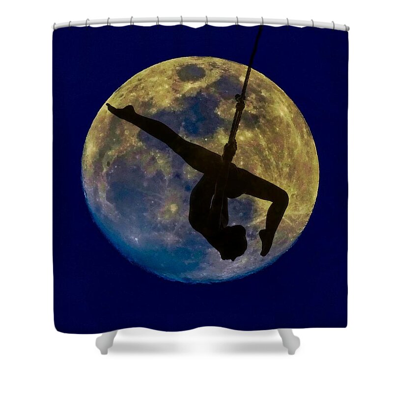 Dance Shower Curtain featuring the digital art Moon Dancer by Lilia D