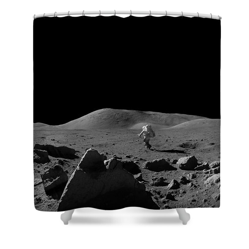 Moon Walk Shower Curtain featuring the photograph Moon Walk by Jon Neidert