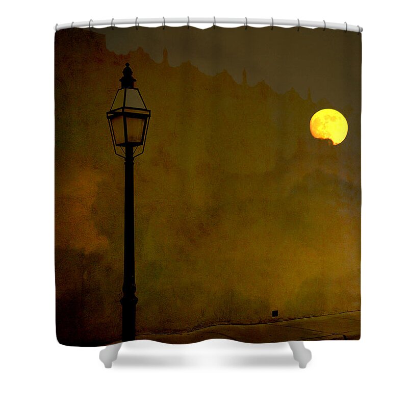 Moon Shower Curtain featuring the photograph Moon Walker by Susanne Van Hulst