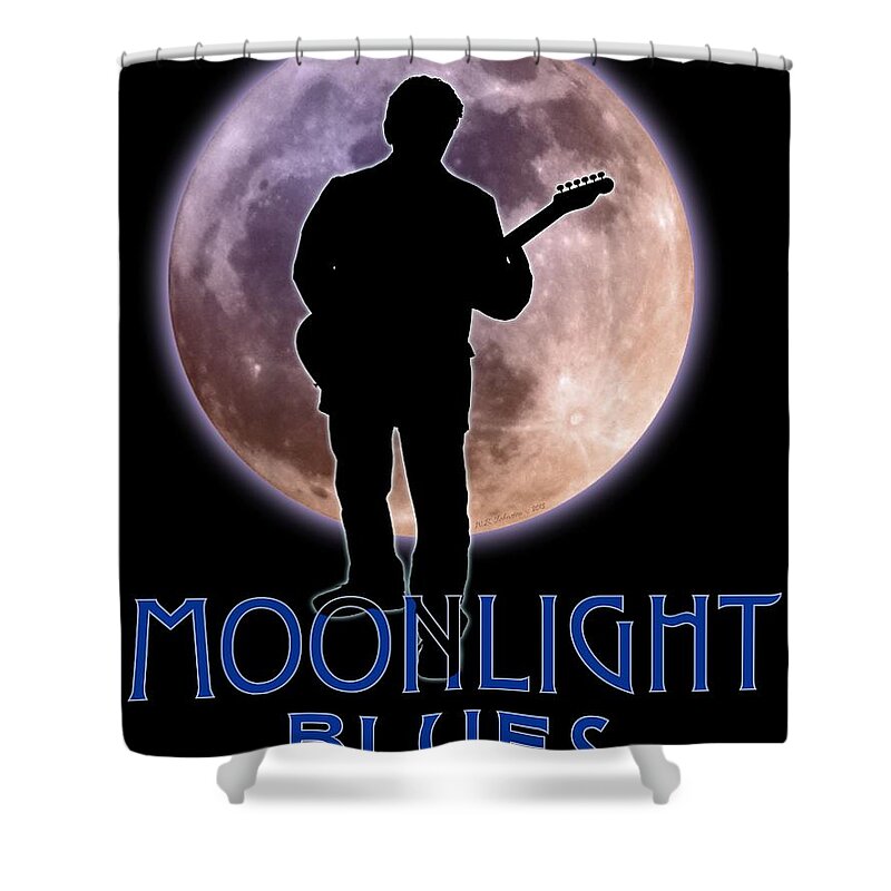 Blues Shower Curtain featuring the photograph Moonlight Blues Shirt by WB Johnston