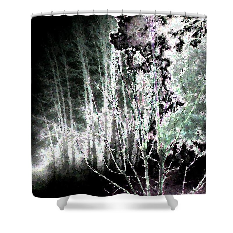 Abstract Shower Curtain featuring the digital art Moonlight by Will Borden