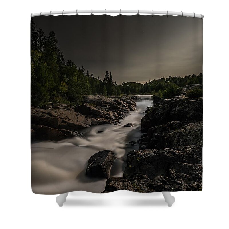 Blue Hour Shower Curtain featuring the photograph Moonlit by Jakub Sisak