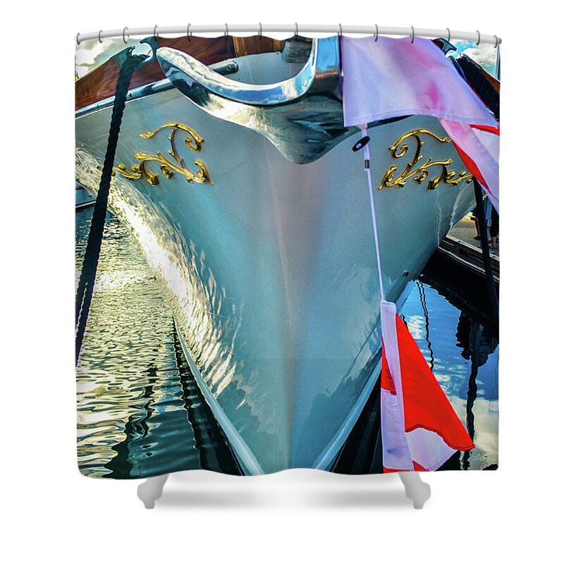 Seascape Shower Curtain featuring the photograph Moored by Jason Brooks