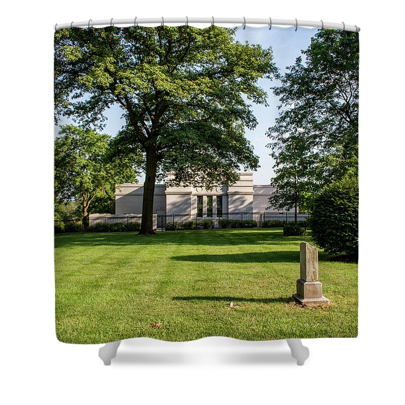 Park Shower Curtain featuring the photograph Mormon Pioneer Cemetery at Winter Quarters by K Bradley Washburn