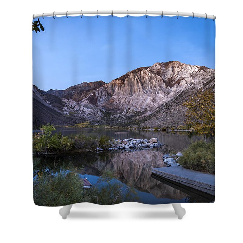Lake Shower Curtain featuring the photograph Morning at Convict Lake by Cat Connor
