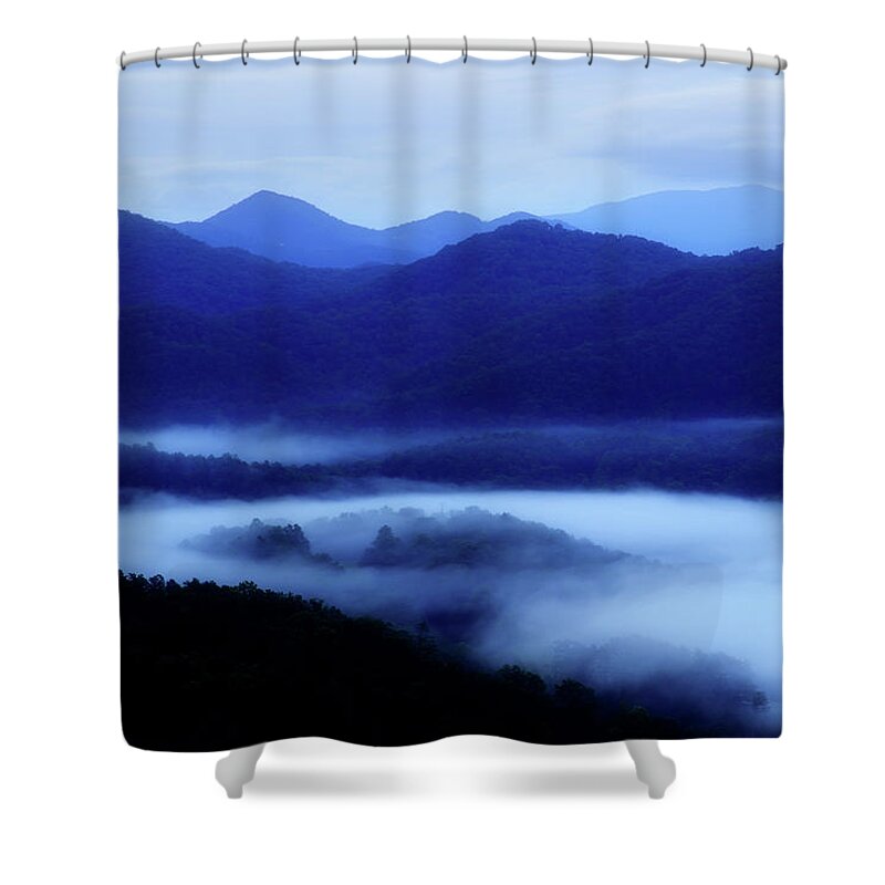 Smoky Mountains Shower Curtain featuring the photograph Morning Blush by Mike Eingle