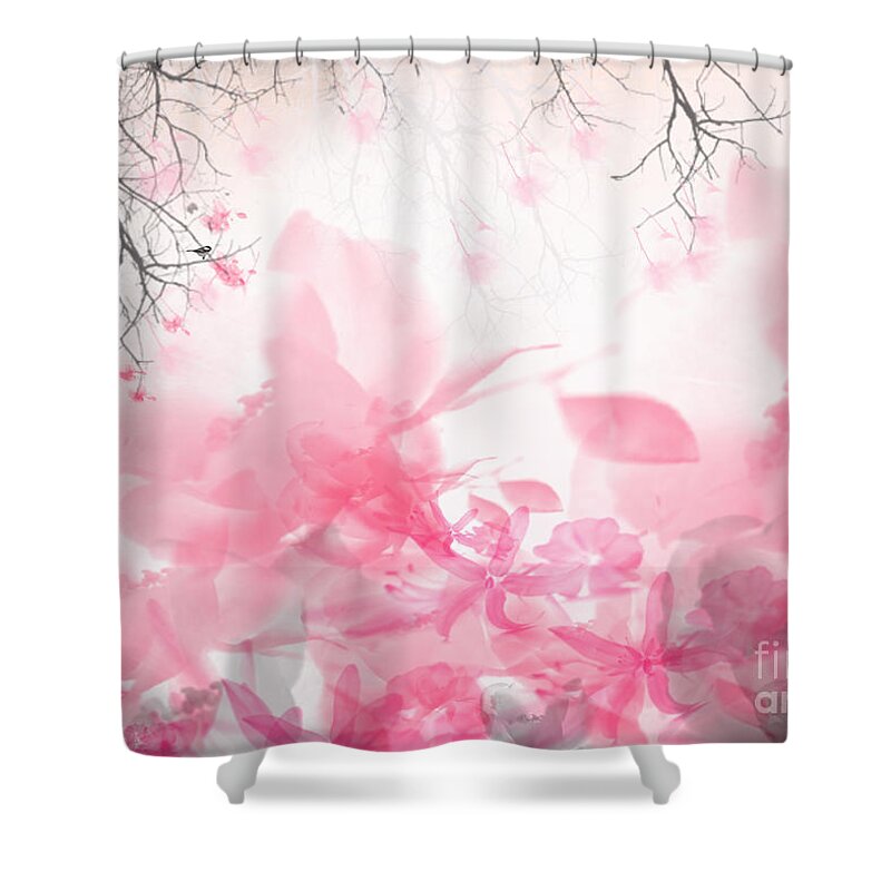 Chirp Shower Curtain featuring the digital art Morning Chirp by Trilby Cole
