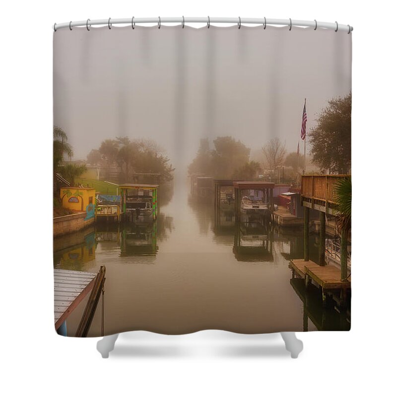 Canal Shower Curtain featuring the photograph Morning Fog by Norman Peay