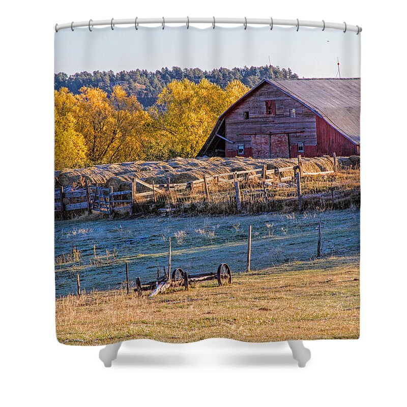Barn Shower Curtain featuring the photograph Morning Frost by Alana Thrower