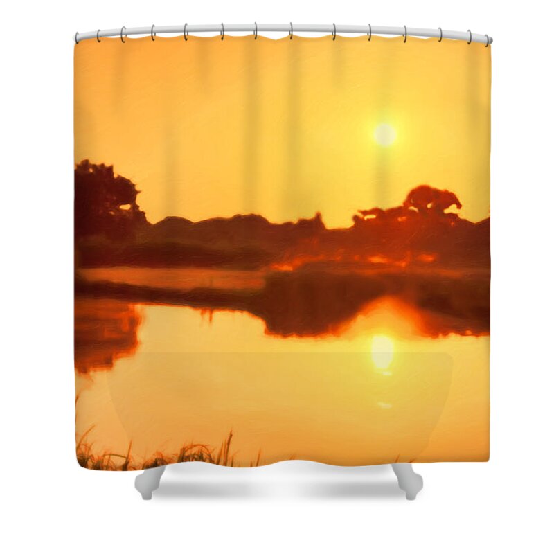 Morning Shower Curtain featuring the photograph Morning Glory by Nadia Sanowar