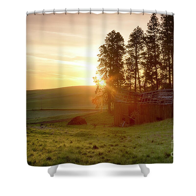 Idaho Shower Curtain featuring the photograph Morning Glow by Idaho Scenic Images Linda Lantzy