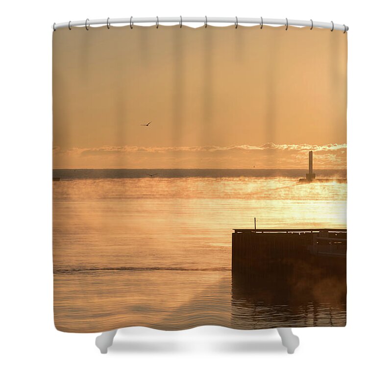 Sunrise Shower Curtain featuring the photograph Morning Glow by James Meyer