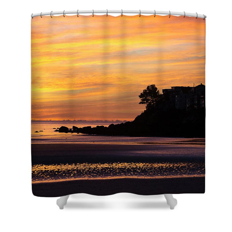 Sunrise Shower Curtain featuring the photograph Morning Gold by Ellen Koplow