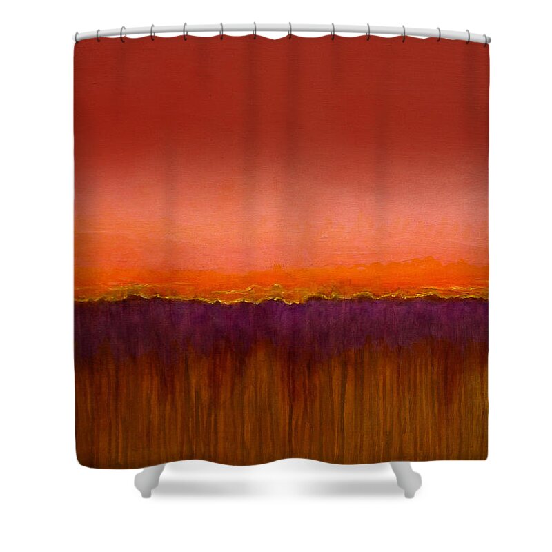 Landscape Shower Curtain featuring the painting Morning Has Broken - Art by Jim Whalen by Jim Whalen