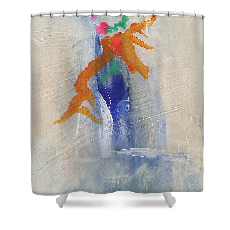 Ksg Shower Curtain featuring the painting Morning by Kim Shuckhart Gunns