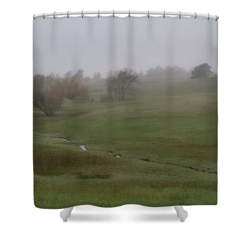  Creek Shower Curtain featuring the photograph Morning Mist by Alana Thrower