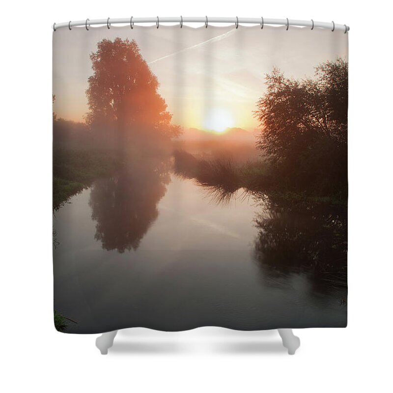 Mist Shower Curtain featuring the photograph Morning Mist by Nick Atkin