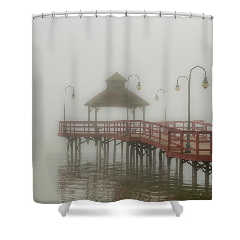 Fog Shower Curtain featuring the photograph Morning on the Lake by Rod Best