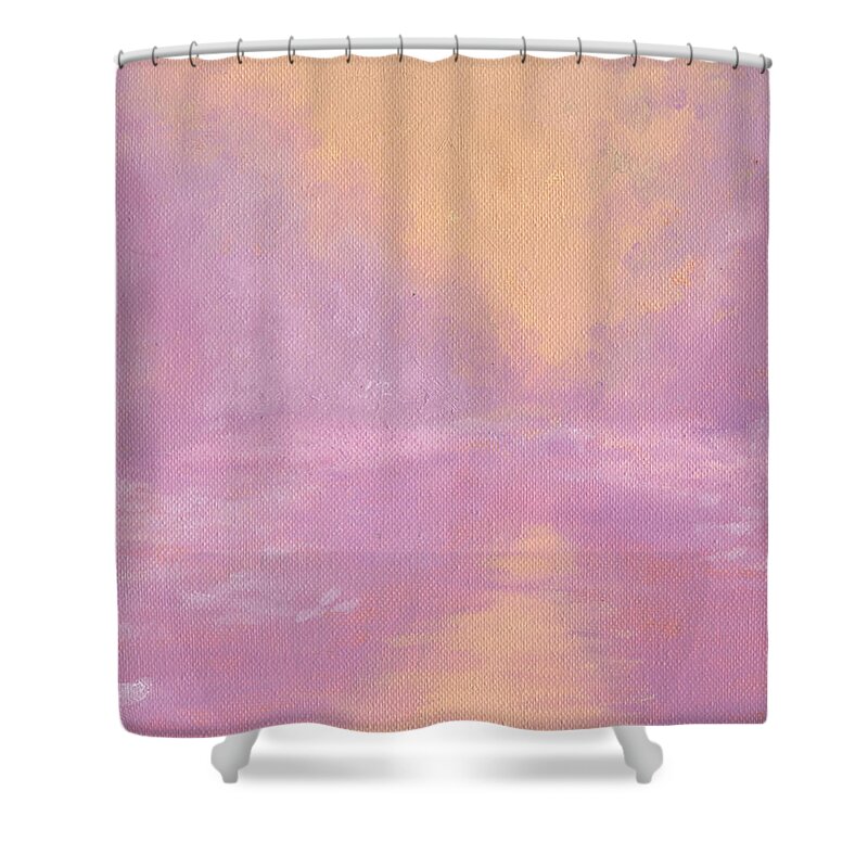 Florida Shower Curtain featuring the painting Morning on the river by Diane Martens