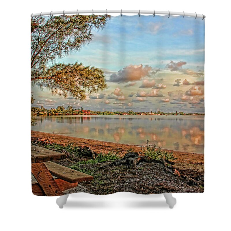 Anna Maria Island Florida Shower Curtain featuring the photograph Morning Quiet by HH Photography of Florida