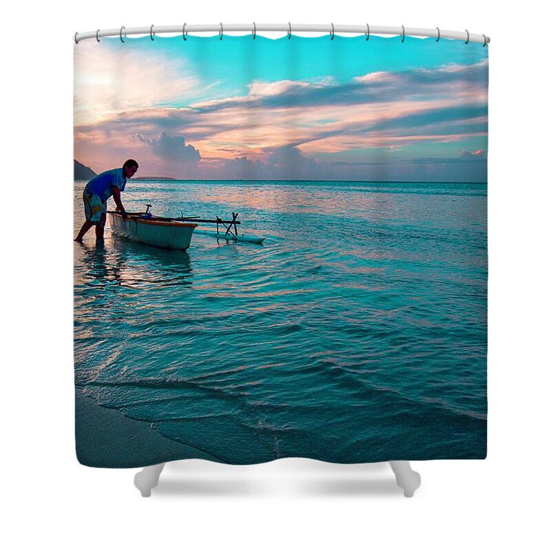 Fisherman Shower Curtain featuring the photograph Morning Ritual by Sharon Jones