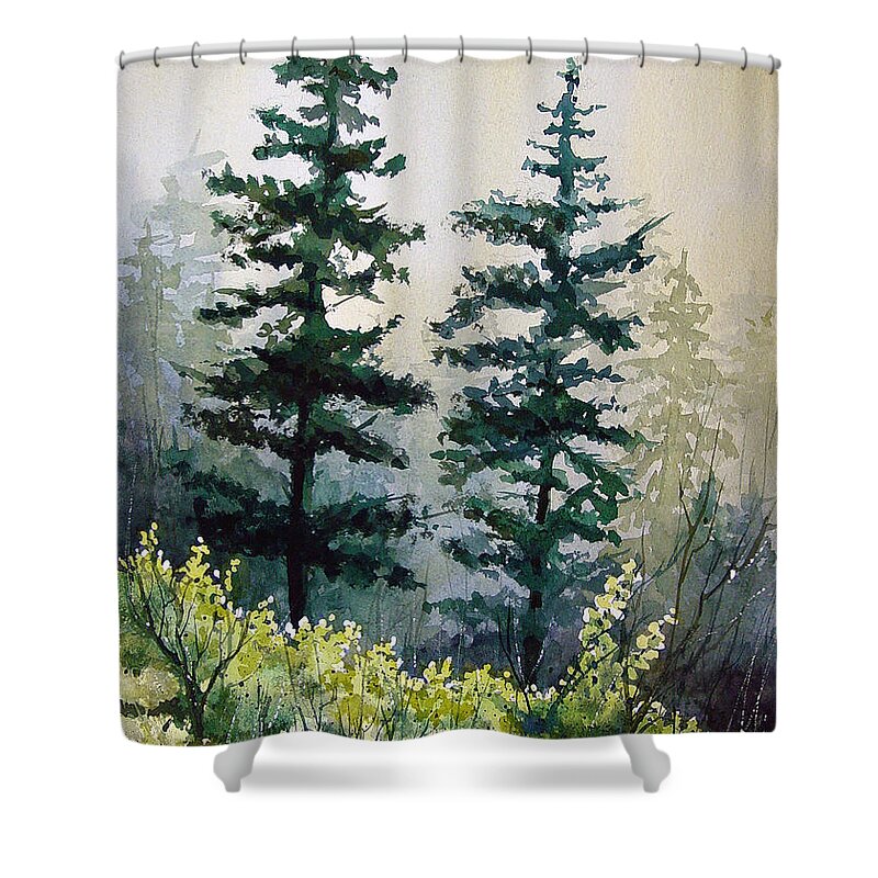 Morning Shower Curtain featuring the painting Morning by Sam Sidders