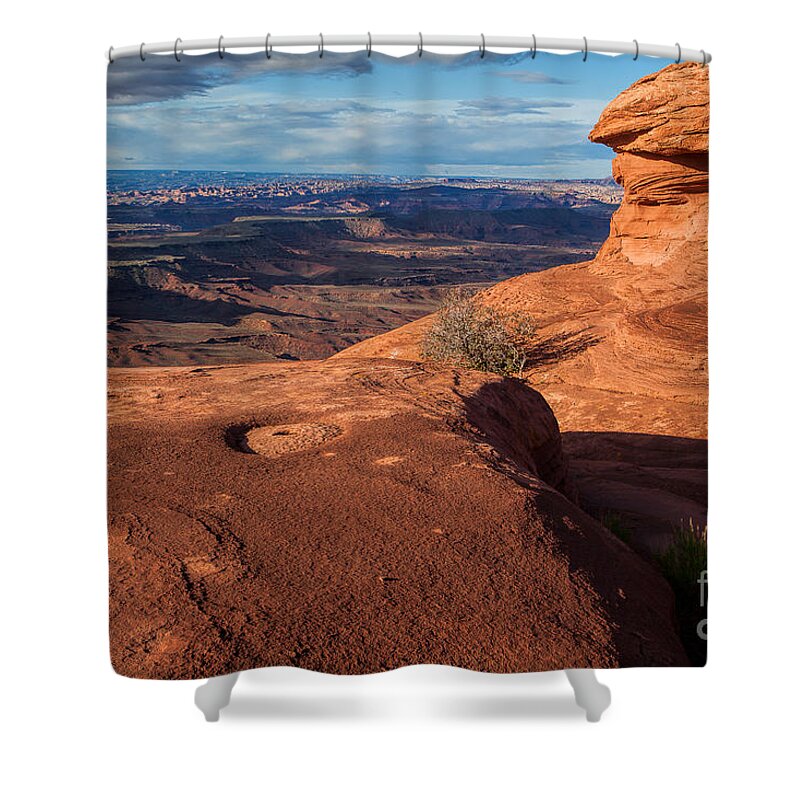 Utah Shower Curtain featuring the photograph Morning Shadows by Jim Garrison