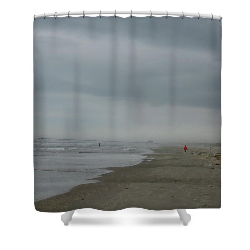 Beach Shower Curtain featuring the photograph Morning Siren Call by Judith Lauter