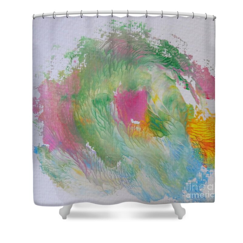 Contemporary Shower Curtain featuring the painting Morning Surf by Fred Wilson
