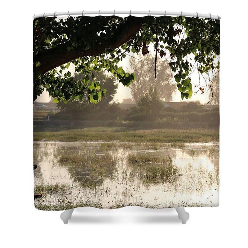 Morning Shower Curtain featuring the photograph Morning Tranquility by Christy Pooschke